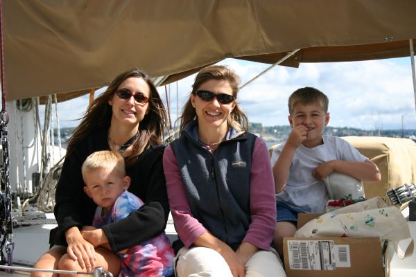 Janel and Blake Mason see us off at the boat